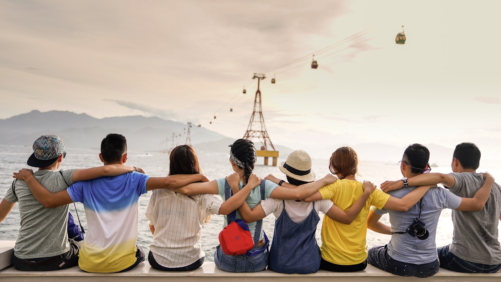 People gathering outdoors in community